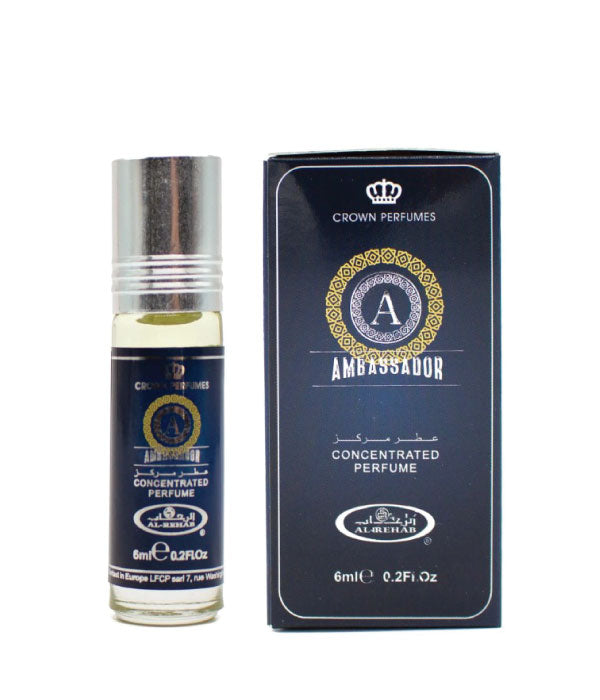 Pack of 6 - Ambassador Man 6ml Perfume Oil by Al Rehab
