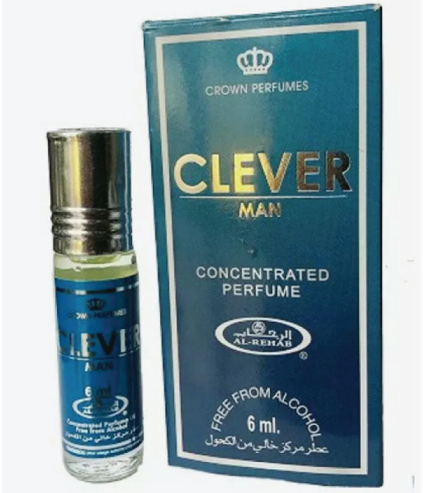 Pack of 6 - Clever Man 6ml Perfume Oil by Al Rehab
