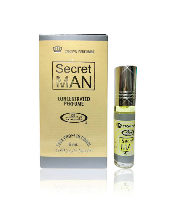Pack of 6 - Secret Man 6ml Perfume Oil by Al Rehab