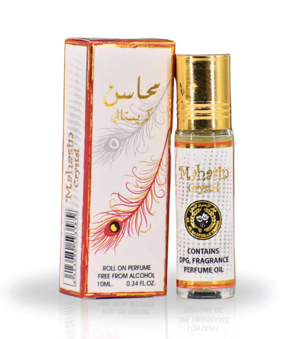 Pack of 12- Mahasin Crystal 10ml Perfume Oil by Ard Al Zaafaran